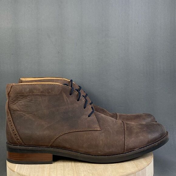 Bostonian Men's Maxton Mid Chukka Boot Brown Leather size 13 - Picture 1 of 10